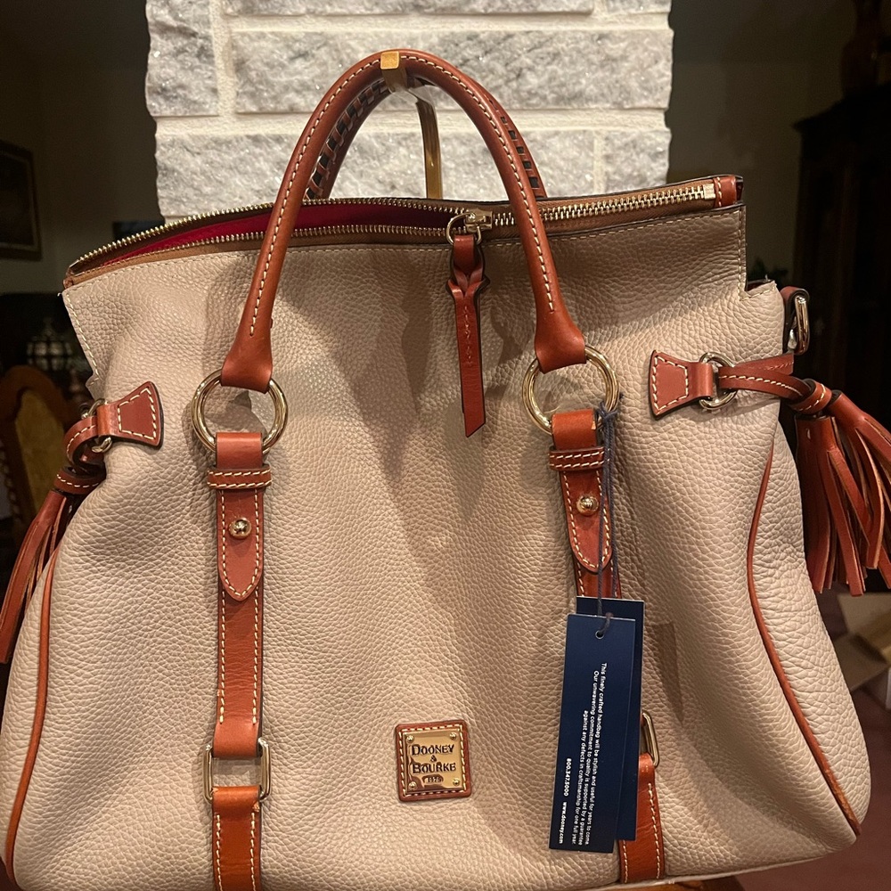 Dooney & Bourke Large Taupe Satchel